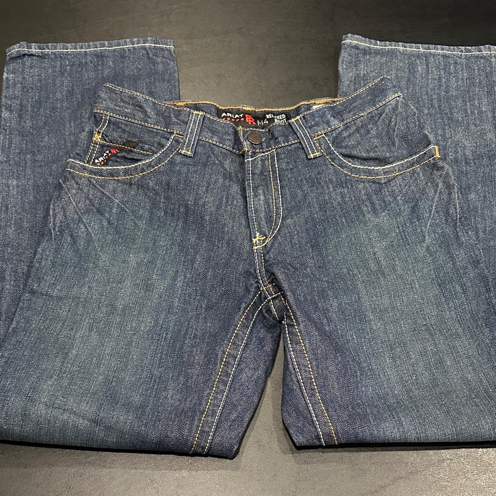Ariat Men's Dark Blue FR M4 Relaxed Boot Jeans. NWOT